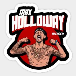 Max Holloway Comic Style Art Sticker